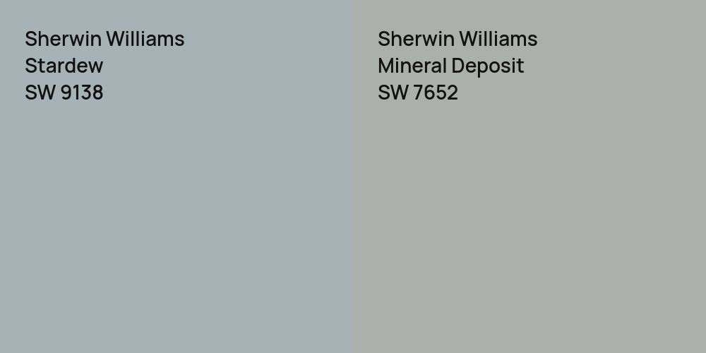 Sherwin Williams Stardew vs. Sherwin Williams Mineral Deposit