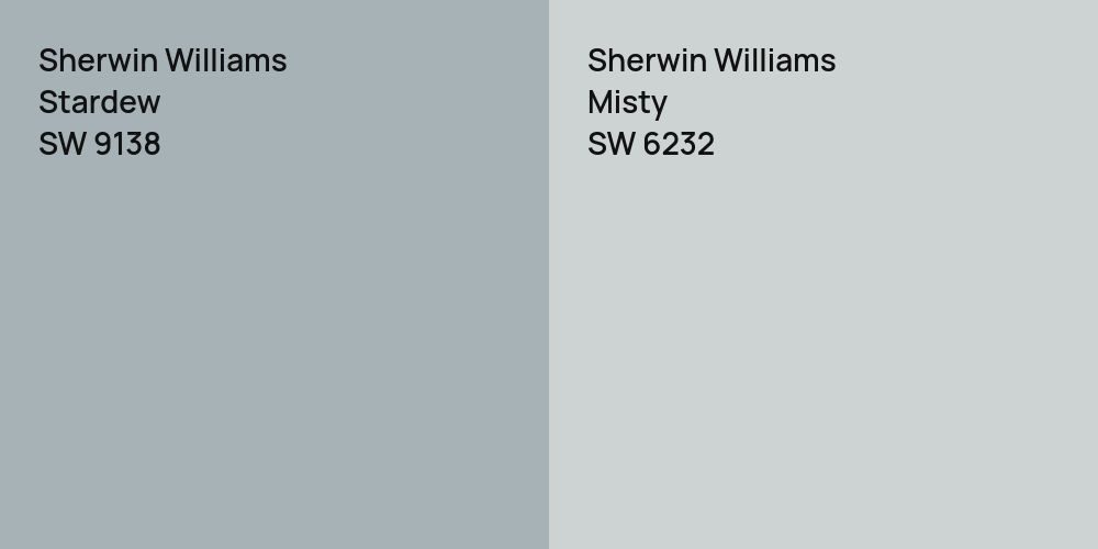 Sherwin Williams Stardew vs. Sherwin Williams Misty