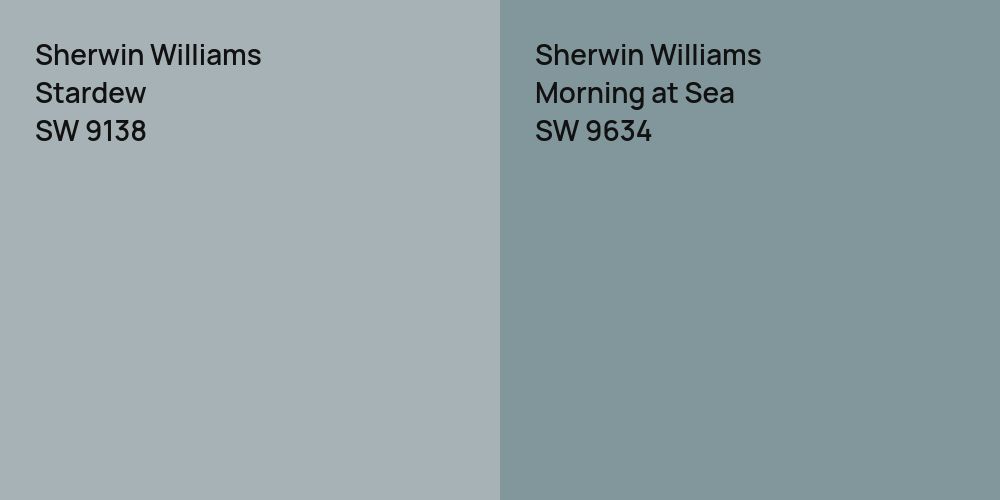 Sherwin Williams Stardew vs. Sherwin Williams Morning at Sea