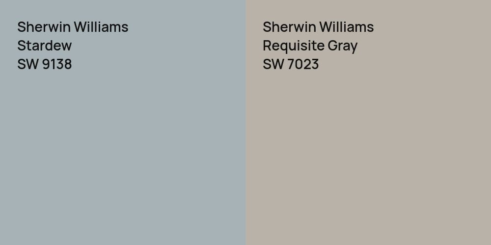 Sherwin Williams Stardew vs. Sherwin Williams Requisite Gray