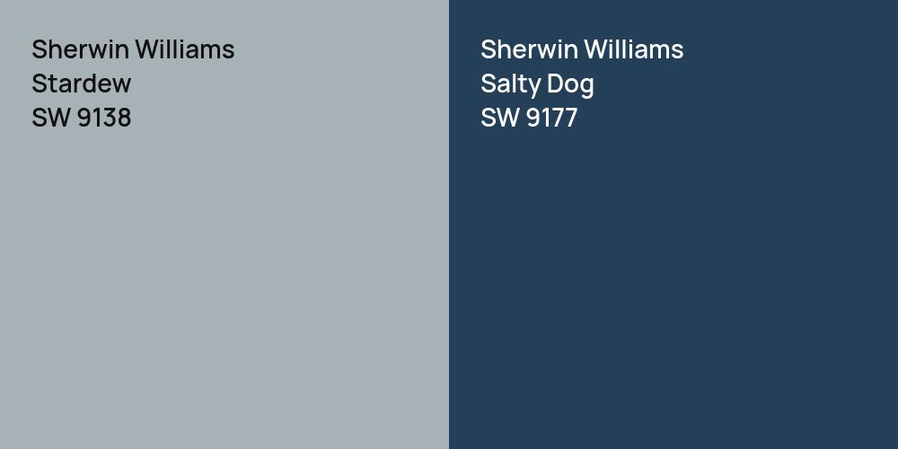 Sherwin Williams Stardew vs. Sherwin Williams Salty Dog