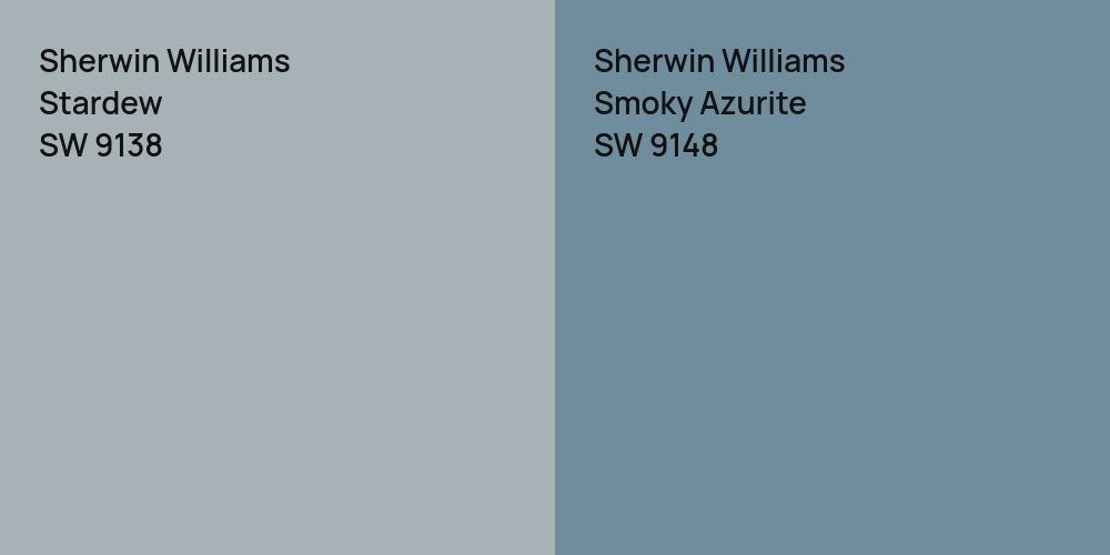 Sherwin Williams Stardew vs. Sherwin Williams Smoky Azurite