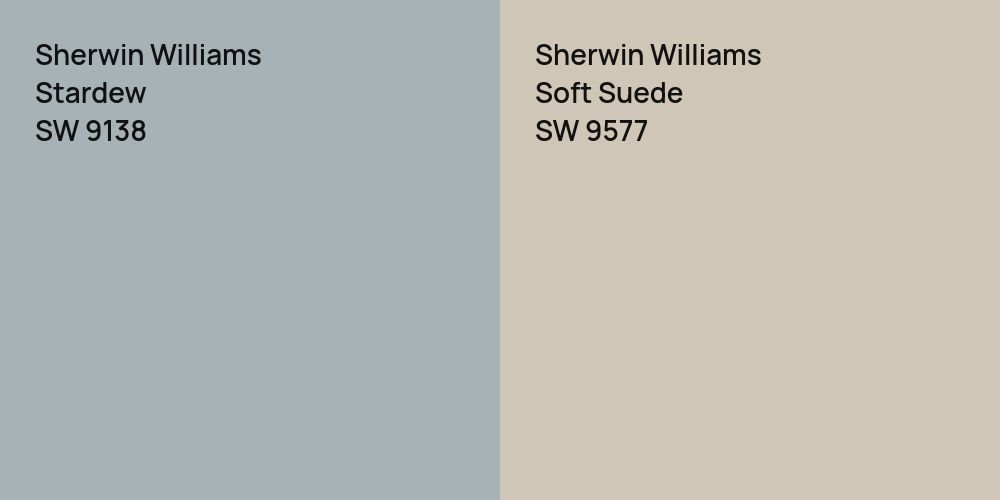 Sherwin Williams Stardew vs. Sherwin Williams Soft Suede