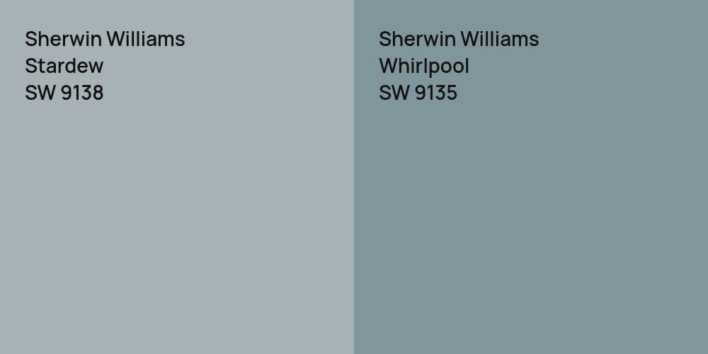 Sherwin Williams Stardew vs. Sherwin Williams Whirlpool