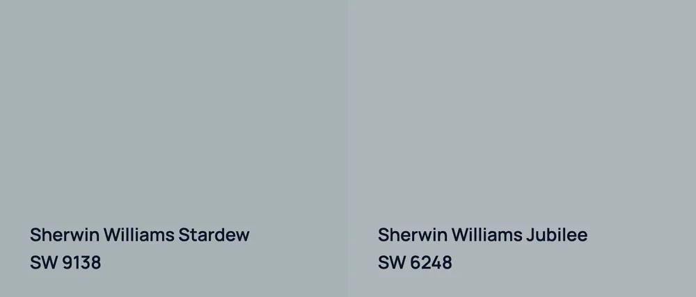 Sherwin Williams Stardew SW 9138 vs Sherwin Williams Jubilee SW 6248