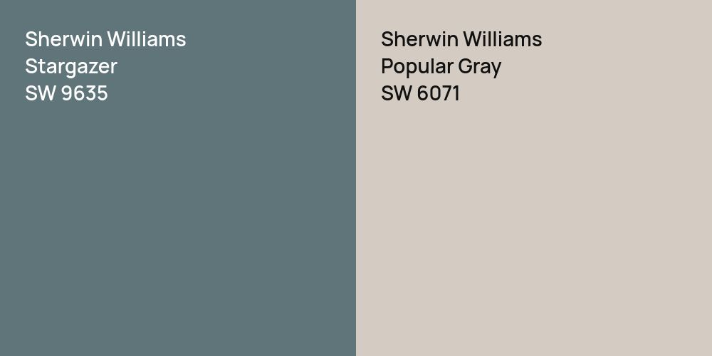 Sherwin Williams Stargazer vs. Sherwin Williams Popular Gray