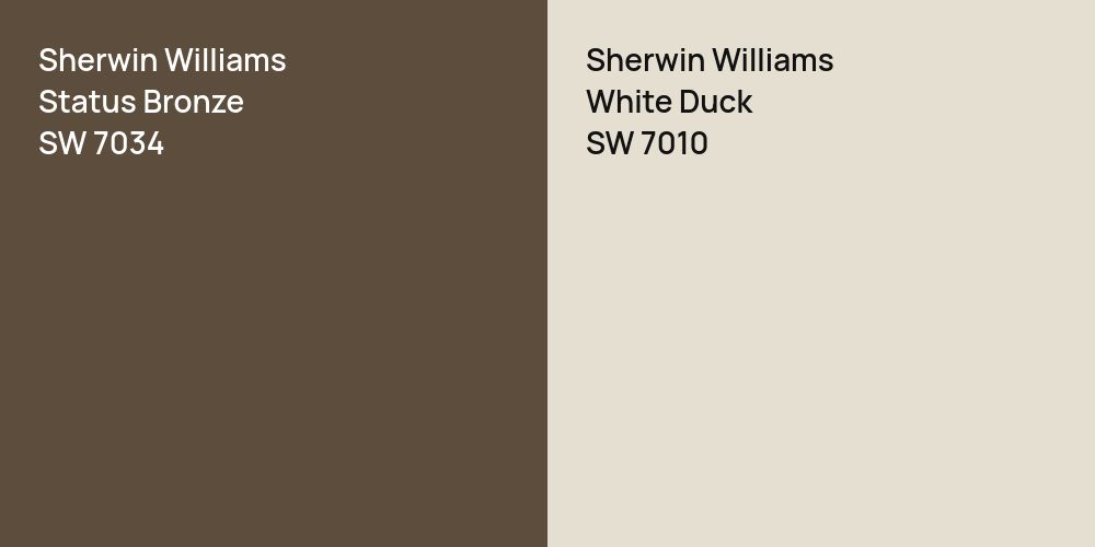 Sherwin Williams Status Bronze vs. Sherwin Williams White Duck