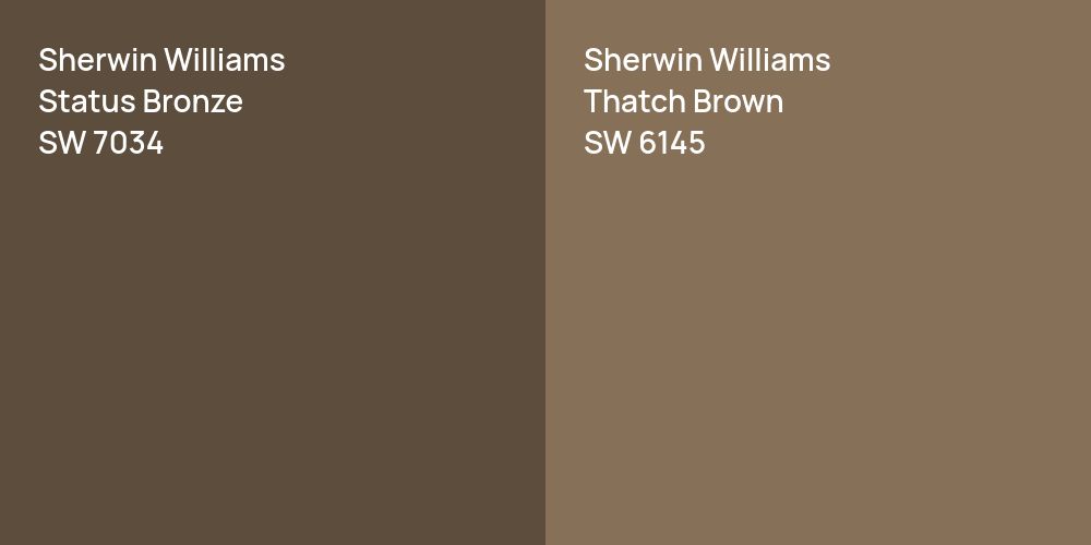 Sherwin Williams Status Bronze vs. Sherwin Williams Thatch Brown