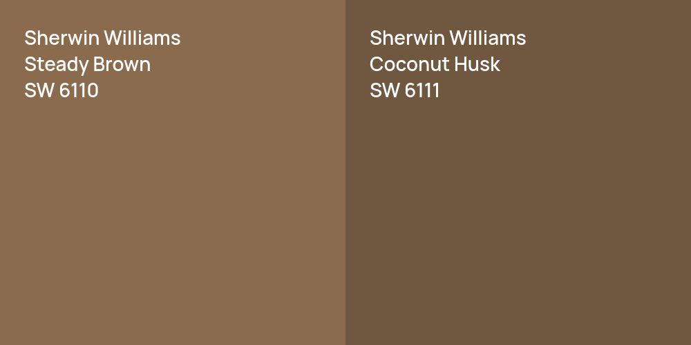 Sherwin Williams Steady Brown vs. Sherwin Williams Coconut Husk