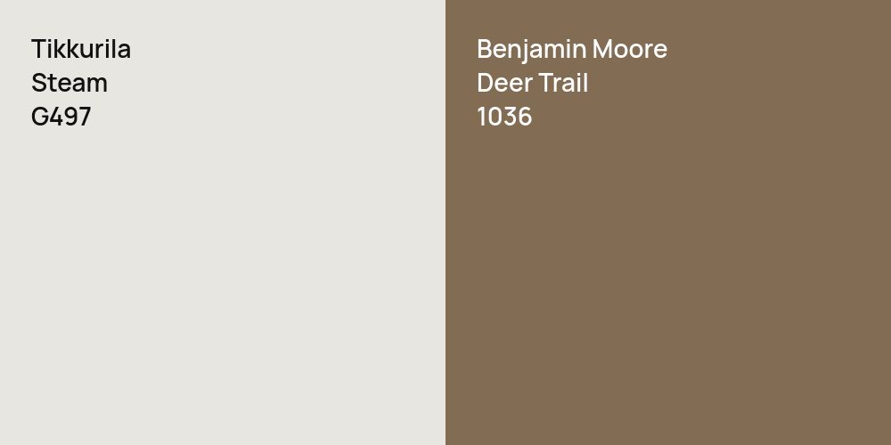 Tikkurila Steam vs. Benjamin Moore Deer Trail