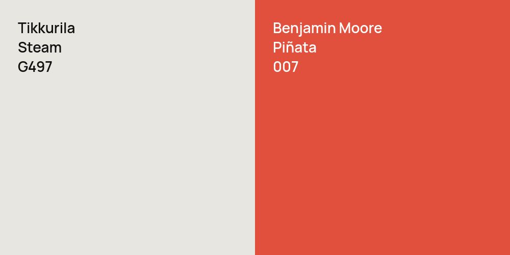 Tikkurila Steam vs. Benjamin Moore Piñata