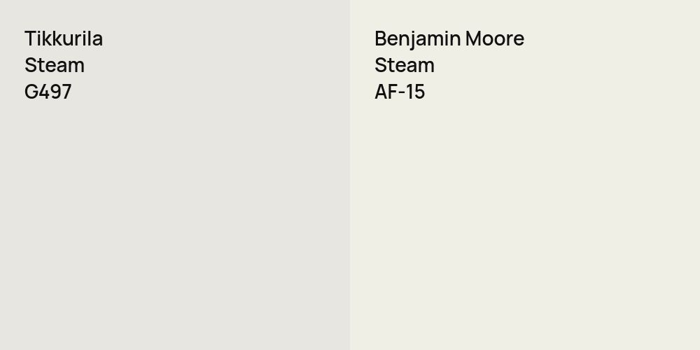 Tikkurila Steam vs. Benjamin Moore Steam