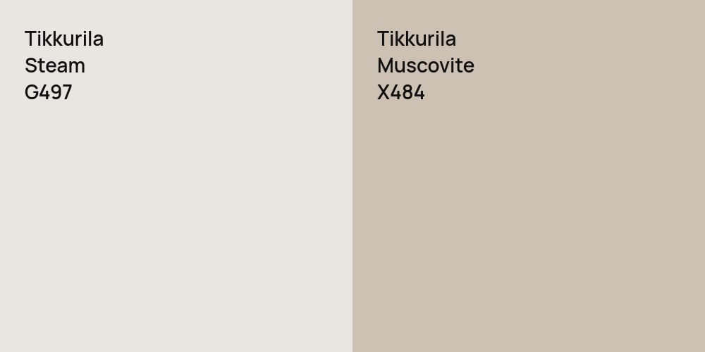 Tikkurila Steam vs. Tikkurila Muscovite