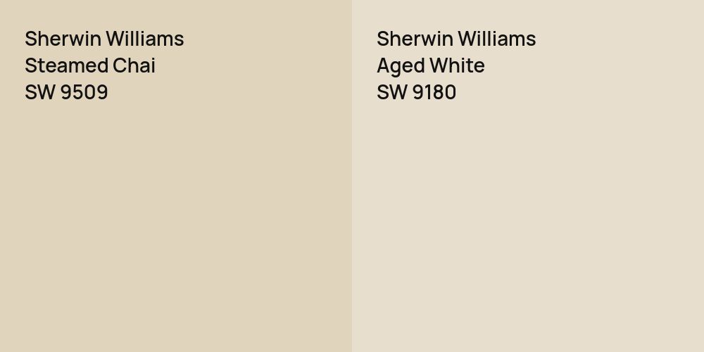 Sherwin Williams Steamed Chai vs. Sherwin Williams Aged White