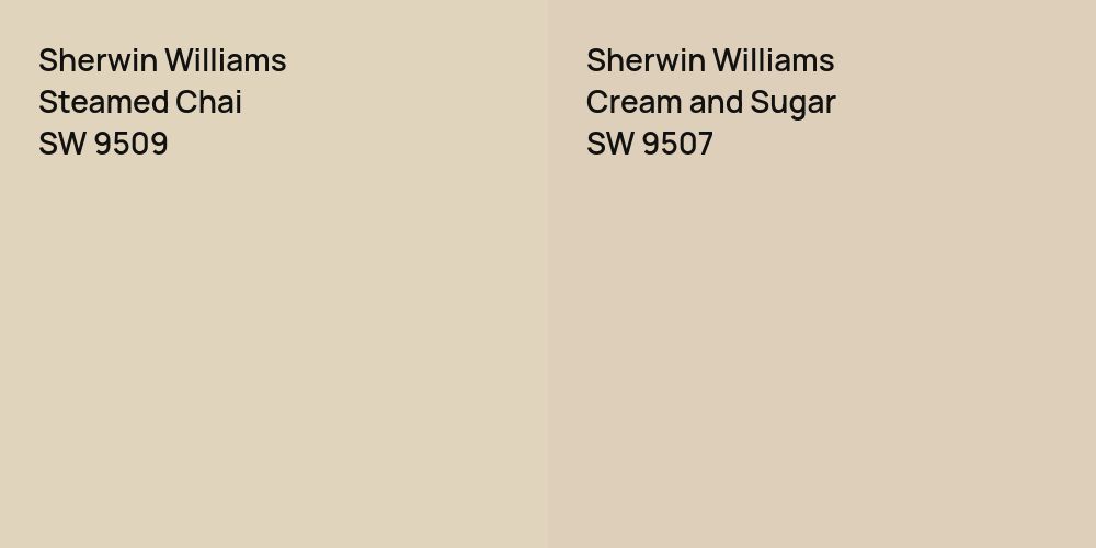 Sherwin Williams Steamed Chai vs. Sherwin Williams Cream and Sugar