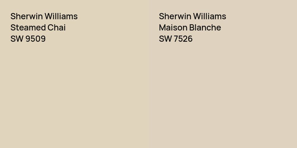 Sherwin Williams Steamed Chai vs. Sherwin Williams Maison Blanche