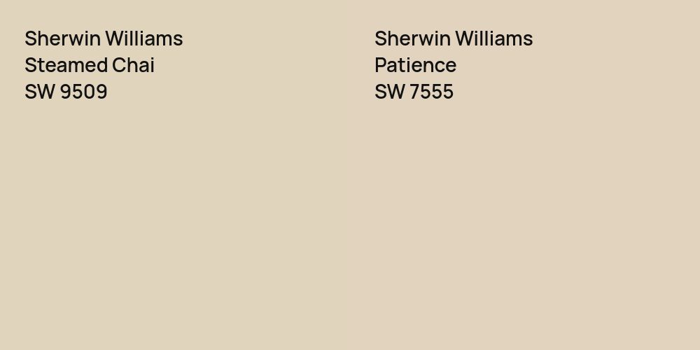 Sherwin Williams Steamed Chai vs. Sherwin Williams Patience