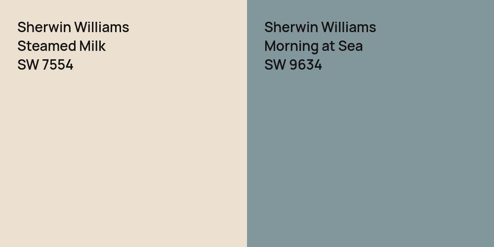 Sherwin Williams Steamed Milk vs. Sherwin Williams Morning at Sea