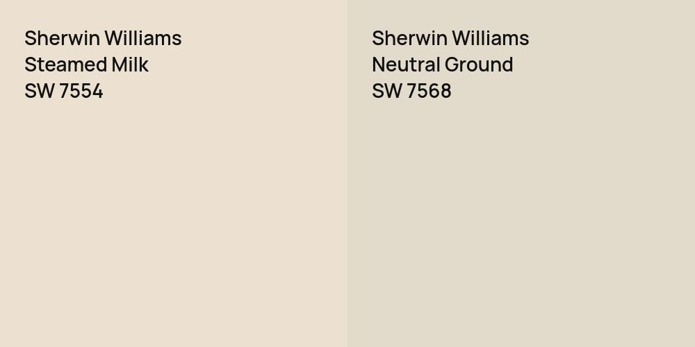 Sherwin Williams Steamed Milk vs. Sherwin Williams Neutral Ground