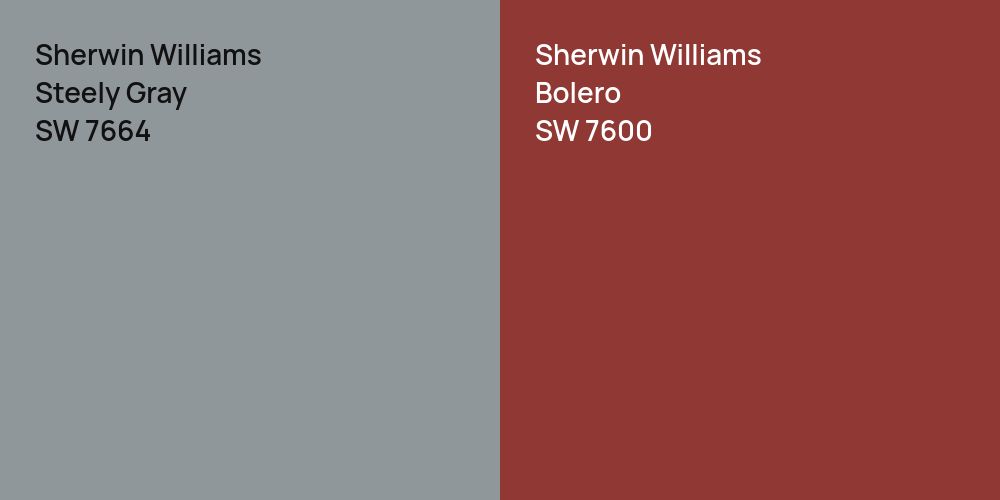 Sherwin Williams Steely Gray vs. Sherwin Williams Bolero