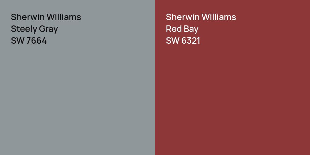 Sherwin Williams Steely Gray vs. Sherwin Williams Red Bay