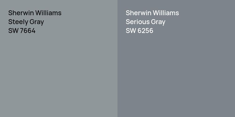 Sherwin Williams Steely Gray vs. Sherwin Williams Serious Gray