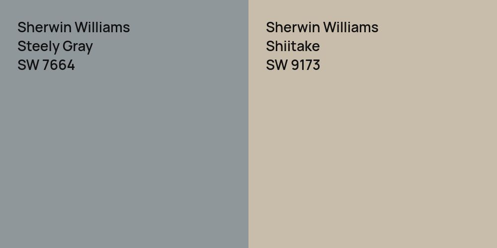 Sherwin Williams Steely Gray vs. Sherwin Williams Shiitake