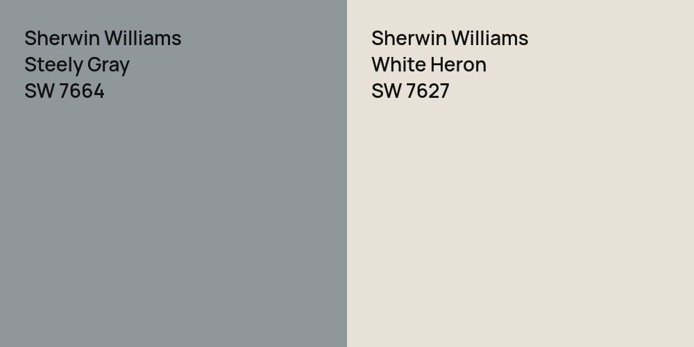 Sherwin Williams Steely Gray vs. Sherwin Williams White Heron