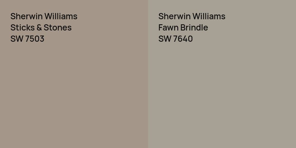 Sherwin Williams Sticks & Stones vs. Sherwin Williams Fawn Brindle