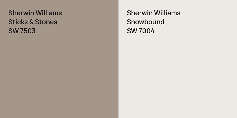 Sherwin Williams Sticks & Stones vs. Sherwin Williams Snowbound