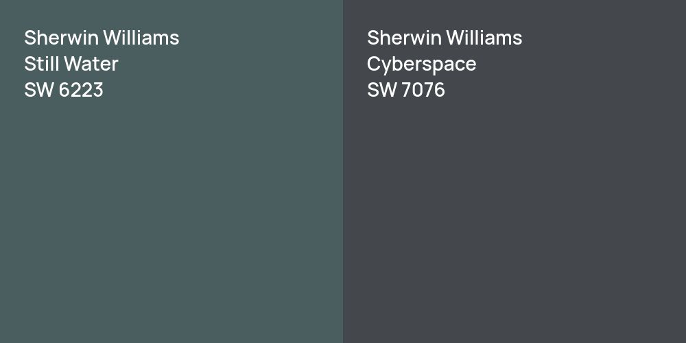 Sherwin Williams Still Water vs. Sherwin Williams Cyberspace