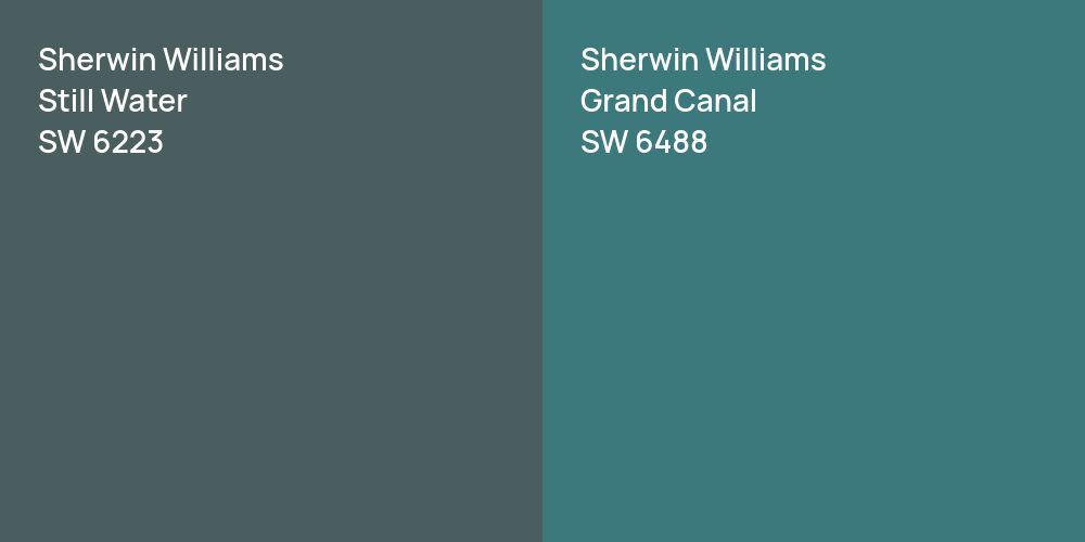 Sherwin Williams Still Water vs. Sherwin Williams Grand Canal