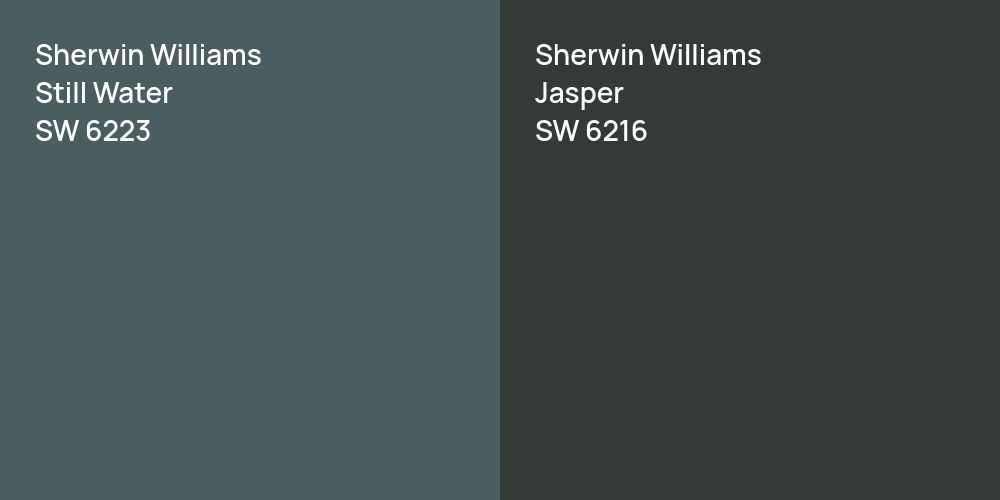 Sherwin Williams Still Water vs. Sherwin Williams Jasper