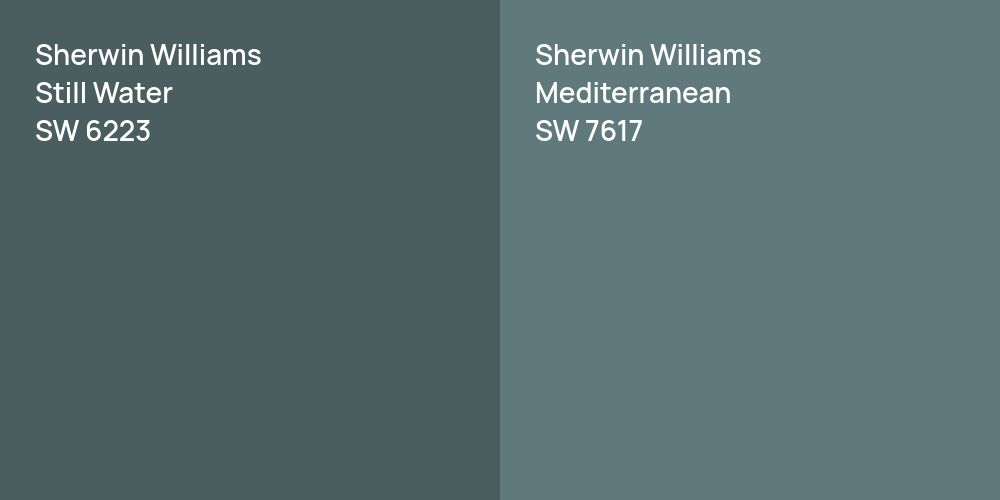 Sherwin Williams Still Water vs. Sherwin Williams Mediterranean