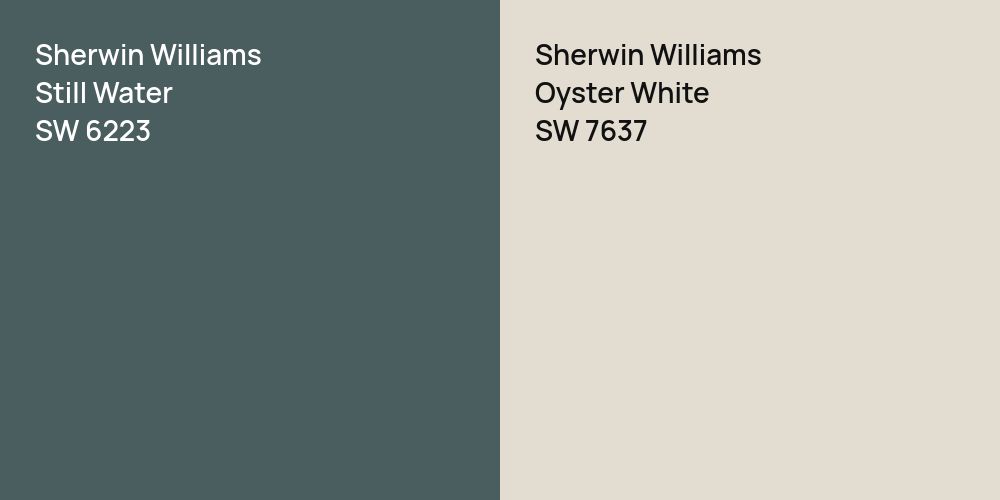 Sherwin Williams Still Water vs. Sherwin Williams Oyster White