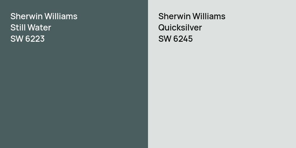 Sherwin Williams Still Water vs. Sherwin Williams Quicksilver