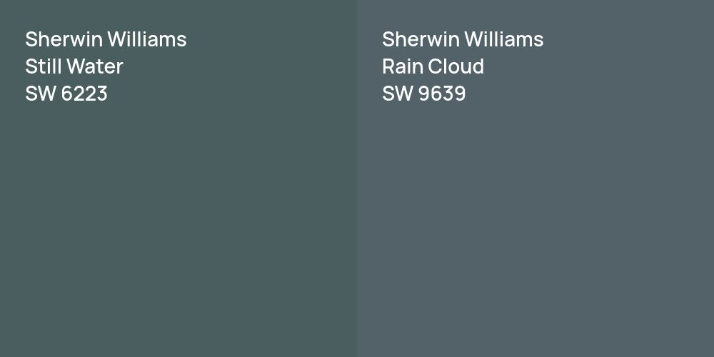 Sherwin Williams Still Water vs. Sherwin Williams Rain Cloud