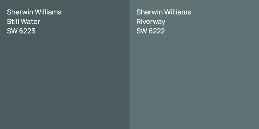 Sherwin Williams Still Water vs. Sherwin Williams Riverway