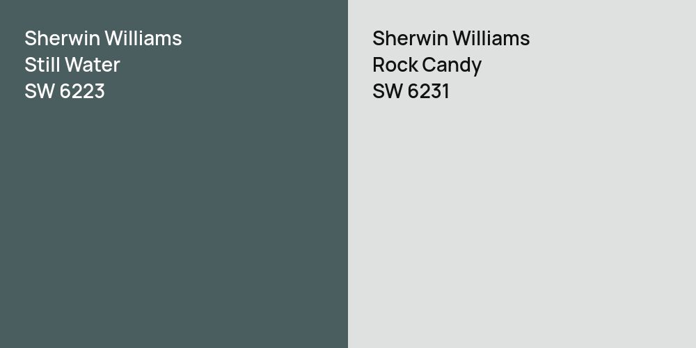 Sherwin Williams Still Water vs. Sherwin Williams Rock Candy