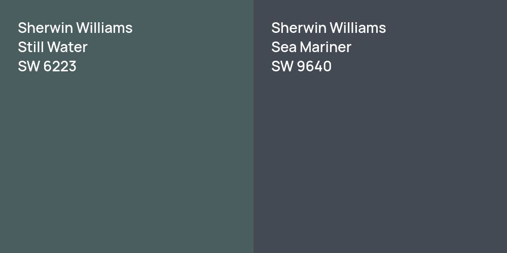 Sherwin Williams Still Water vs. Sherwin Williams Sea Mariner