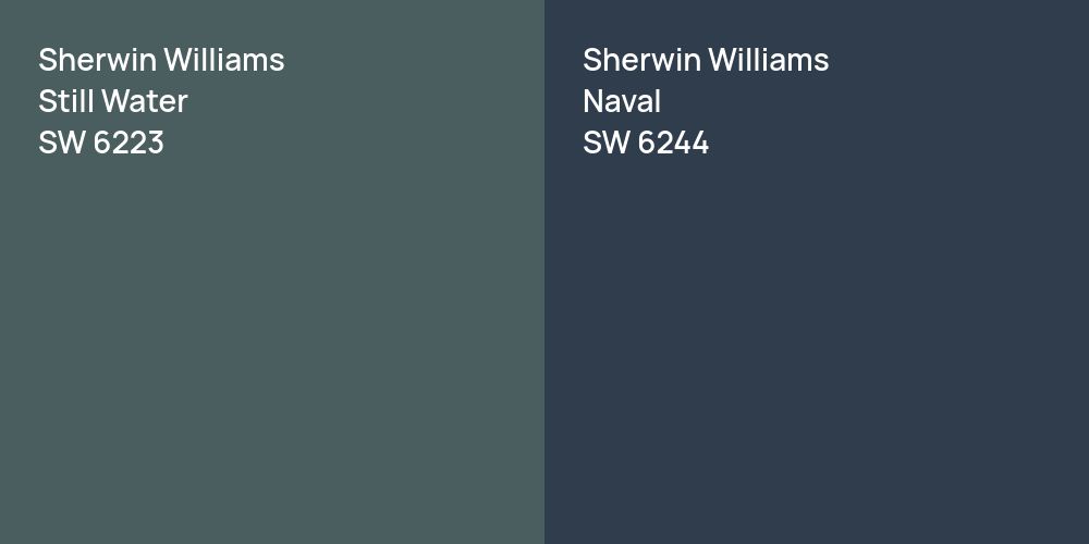 Sherwin Williams Still Water vs. Sherwin Williams Naval