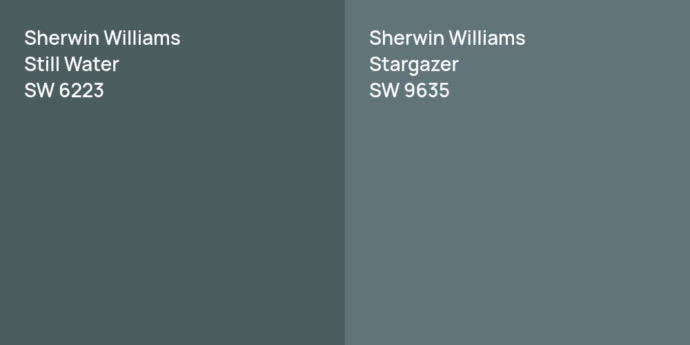 Sherwin Williams Still Water vs. Sherwin Williams Stargazer