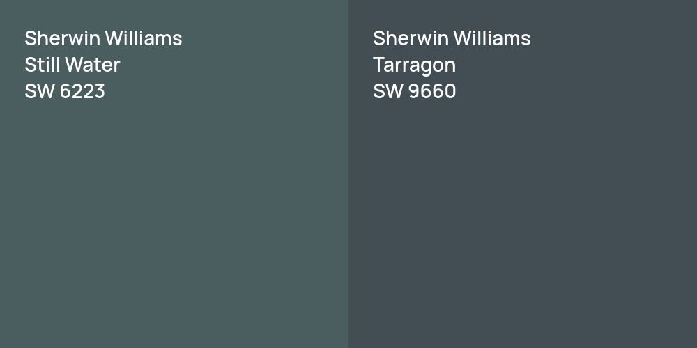 Sherwin Williams Still Water vs. Sherwin Williams Tarragon