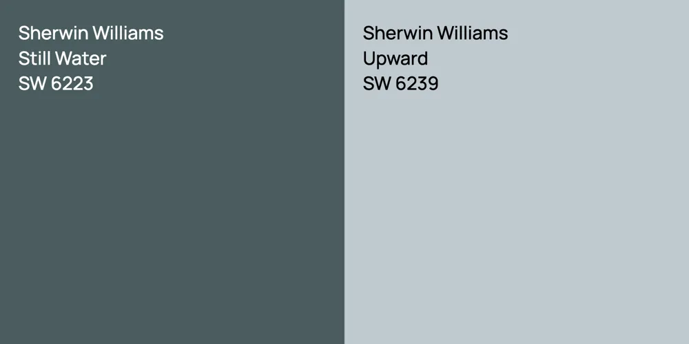 Sherwin Williams Still Water vs. Sherwin Williams Upward