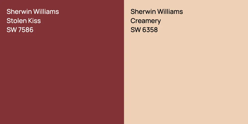 Sherwin Williams Stolen Kiss vs. Sherwin Williams Creamery