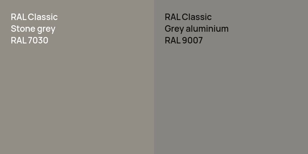 RAL Classic  Stone grey vs. RAL Classic Grey aluminium