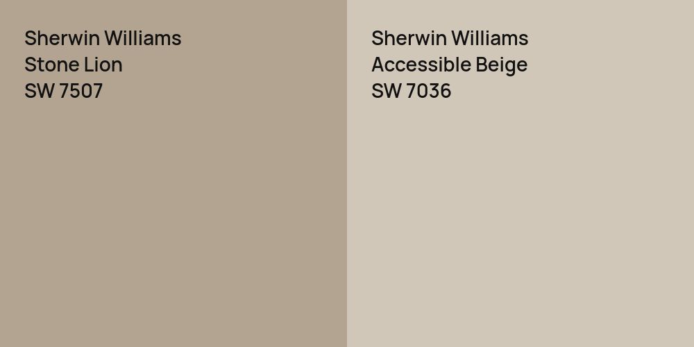 Sherwin Williams Stone Lion vs. Sherwin Williams Accessible Beige