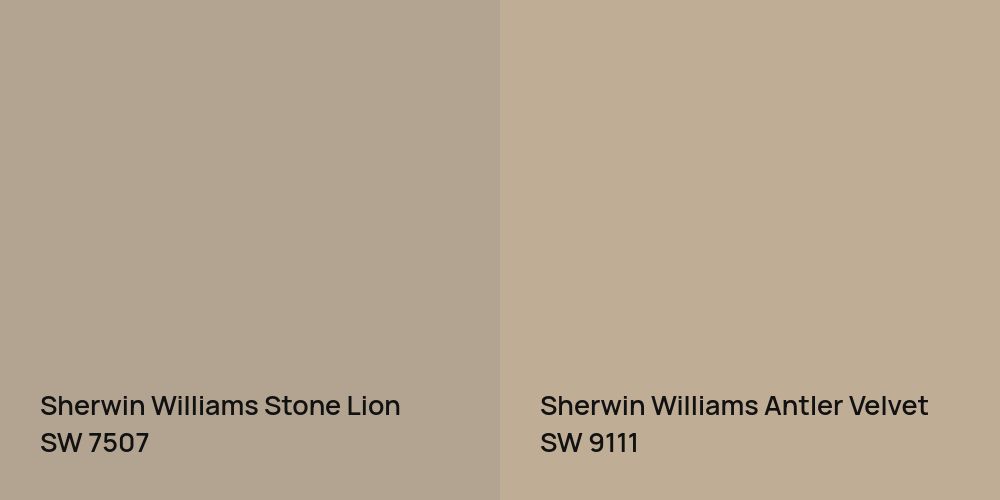 Sherwin Williams Stone Lion vs. Sherwin Williams Antler Velvet