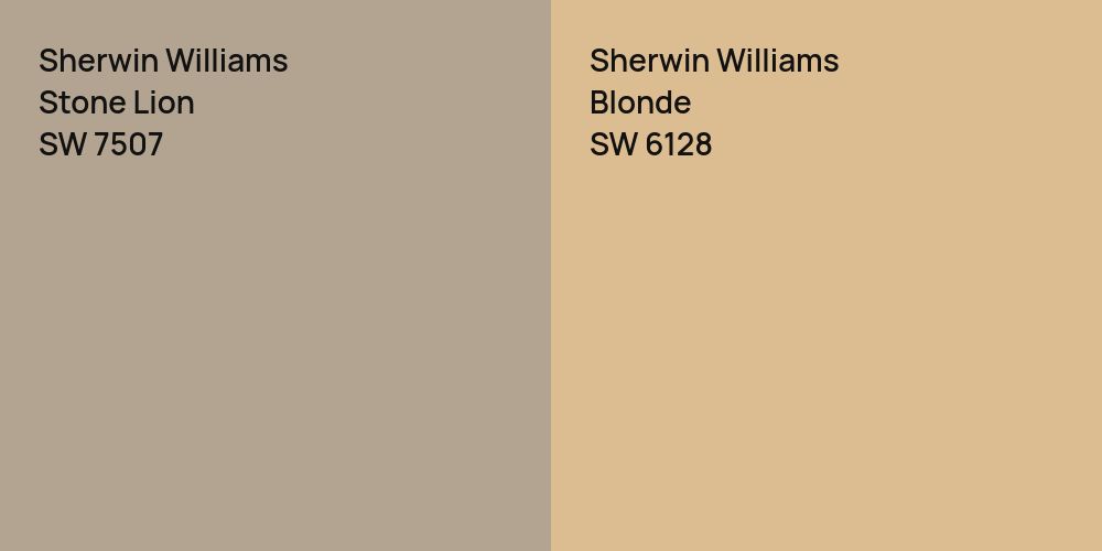 Sherwin Williams Stone Lion vs. Sherwin Williams Blonde