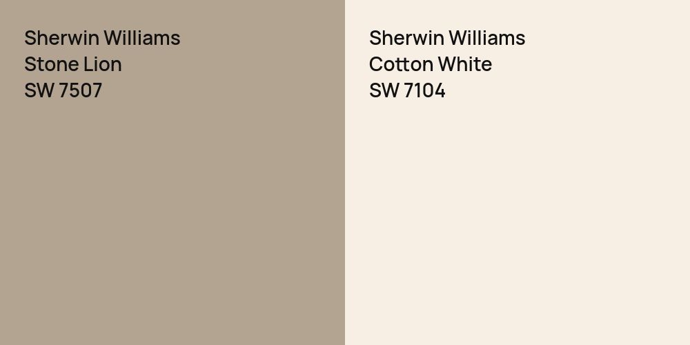 Sherwin Williams Stone Lion vs. Sherwin Williams Cotton White